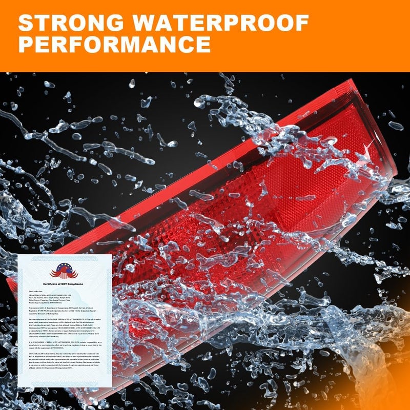 GPLUS Tail Lights Assembly w/Bulb,Comaptible with Chevy GMC C/K 1500 2500 3500,Fit Chevy Silverado 1988-1999,Fit Chevy Blazer 1992-1994, Red Left&Right Luces Traseras, Faros Traseros Rear Lamps - Image 3